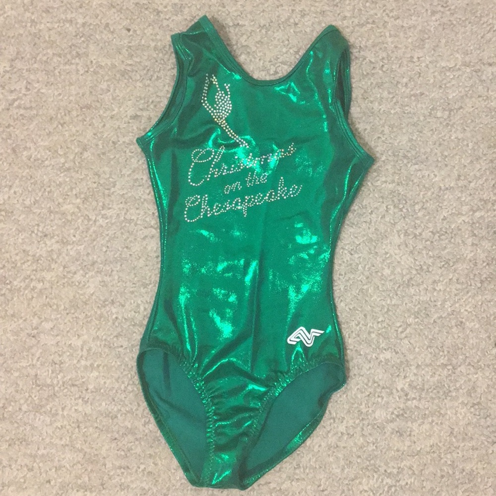 Green Jeweled AXS Alpha Factor leotard